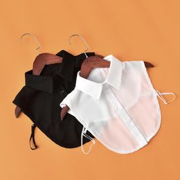 Bow Ties Fashion Solid Colour Shirt Fake Collar Women Detachable Collars For Mens Lapel Necklace False Blouse Top Decor