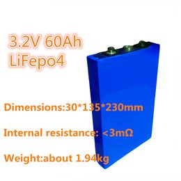 1pcs rechargeable high power prismatic 3.2v 60ah lifepo4 battery cell for EV, energy storage,garden tools, UPS,caravan,motorhome