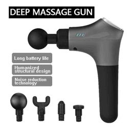 High Speed Muscle Massage Gun Deep Tissue Percussion Massager Fitness Equipment Noise Reduction Design Slimming Shaping H1224