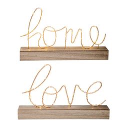 Party Decoration Ins Nordic Wooden Love Home Letter Night Light Wedding Decor Cosy Bookshelf Desk Bedroom Adornment Warm Led Lamp
