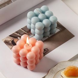 scented wax cubes Canada - Candles 5pcs Creative Geometry Bubble Cube Candle Soy Wax Small Fragrance Essential Oil Scented Relaxing Romantic Gift