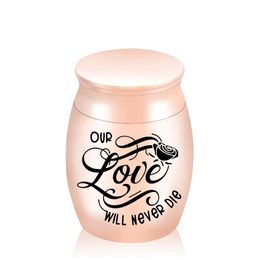 Rose Love Fashion Pendant Aluminum Alloy 5 Colors Optional Cremation Jar Souvenir Gift Urn