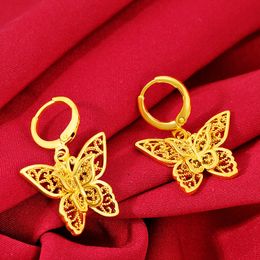 Vivid Animal Butterfly Dangle Earring 18k Gold Filled Lovely Girl Children Jewelry Gift Charm Accessories Birthday Present