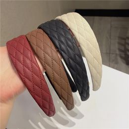 4 Colours Solid Colour Make Up Hairband Vintage Style Casual Women Headband Outdoor Travel Fashion Personality Hair Band