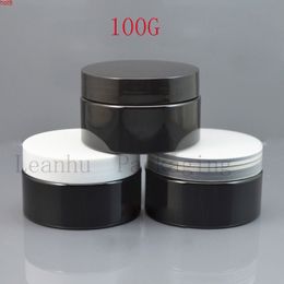 100G Black Plastic Cream Jar , 100CC Empty Cosmetic Container Skin Care / Mask Packaging Bottle ( 50 PC/Lot )good qty