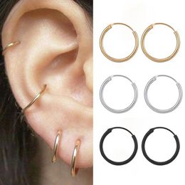 Hoop & Huggie 2021 Vintage Gold Multiple Dangle Small Circle Earrings For Women Jewelry Steampunk Ear Clip Gift