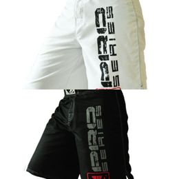 Black White SUOTF Tiger Muay Thai Boxing MMA fitness training pants cheap kickboxing shorts C0222