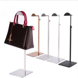 Stainless Steel Bag Display Stand Handbag Shelf Bags Holder rack 211112