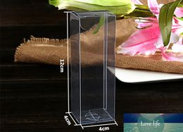 30pcs 4*4*12cm clear plastic pvc box packing boxes for gifts/chocolate/candy/cosmetic/crafts square transparent pvc