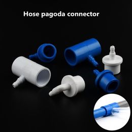 plastic pipe water NZ - Watering Equipments 2-10 PCS I.D 20 Mm PVC Pipe Pagoda Hose Connector Garden Aquarium Adapter Water Nozzle Plastic Joint Aerator Fish Tank