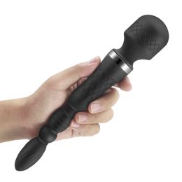 NXY Vibrators Powerful AV Wand Vibrator Anal Plug Pull Beads Dildo Clitors Vagina Stimulator Dual Motors Massager Sex Toys for Women and Men 1119