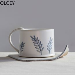 White Coffee Mugs Porcelain Japanese Coffee Mug Bone China Creative Ceramic Coffee Mug Milk Cup Drinkwareand Saucer Hot