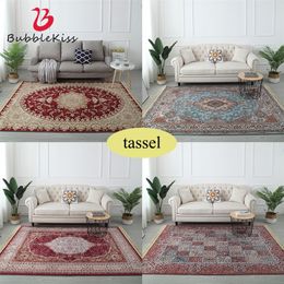 European Style Tassel Soft Carpets For Living Room Bedroom Rugs Home Carpet Delicate Soft Hot Area Rugs Floor Door Mat Decorate 210301