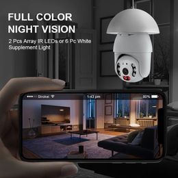 320° PTZ 1080P Normal IP Camera 8 LED WIFI Outdoor Waterproof Speed Dome Cameras Home Security Video Surveillance Cam