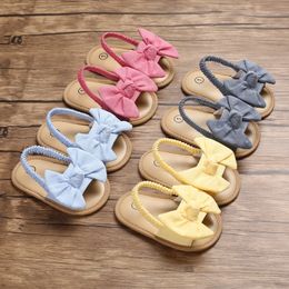 Baby Sandal Infant Prewalker Bowknot Design Sandals Soft-soled Comfort Kids Shoe Hollow Out Breathable Prewalkers Summer Shoes 0-1T wmq1279