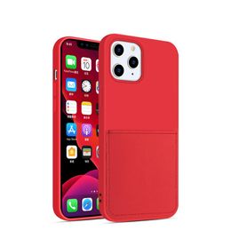mobile credit cards NZ - 2021 new Liquid silicone suitable to mobile phone case, shockproof for iPhone 12 mini 11 Pro x xr xs Max SE 6 7 8 Plus credit card holder wallet phone cases