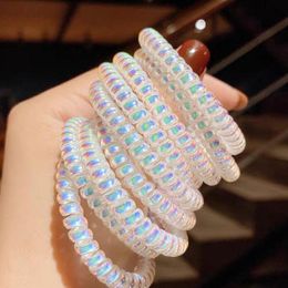 High quality Telephone Cord Women Elastic Hair Holders Rubber Bands Girls Tie Gum Ponytail Accessories