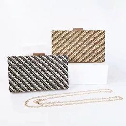 Evening Bags Fashion Day Clutch Gold Black Shoulder Chain Bag Party Wedding Party Metal Purse And Handbag