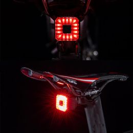 Bike Lights USB Rechargeable Outdoor Bicycle Rear Night Warning Lantern LED Tail Lamp Smart Manual Cycling Taillight