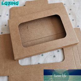 Gift Wrap 50Pcs Vintage Hollow Design Black / White Brown Kraft Paper Envelope Postcard Boxes Greeting Po Post Card Package Bag1 Factory price expert design Quality