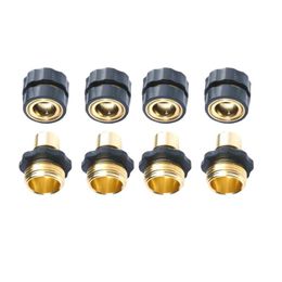 Watering Equipments 4 Pairs Universal Garden Hose Quick Connect Kit Set Brass Tap Adapter Connector Tool