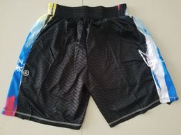 2021 City Baseketball Shorts Running Sports Clothes New York Black Color Size S-XXL Mix Match Order High Quality