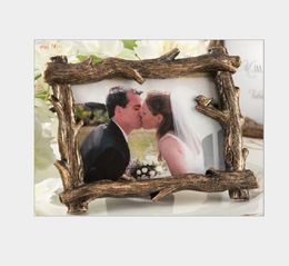 2021 Rustic Tree Branch Mini Photo Frame Place Card Holder Wedding Favours Party Table Decor Event Gift Bridal Shower Ideas