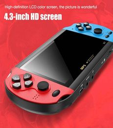 DHL freeshipping X7 Handheld Game Console Player 4.3 Inch LCD Display 8GB Double-rocker 6000 Classic Game Retro Mini Pocket MP5 Video Game