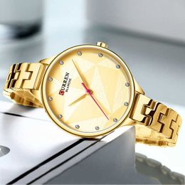 Curren Women Watches Top Brand Luxury Ladies Watch Luxury Gold Women Watches Women's Stainless Steel Quartz Women's Wristwatch 210527