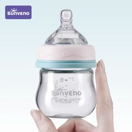 Sunveno Baby Bottle Newborn Baby Milk Bottle Nursing Bottle Anti-Choke Design - Glass ,BPA Free, 80ml, 2.5 oz,0-3 Months 210226