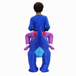 Child Dinosaur Costume Cloth Anime Purim Carnival Birthday Party Cosplay Boys Girls Inflatable Costumes Suit For Kids Halloween Y0913