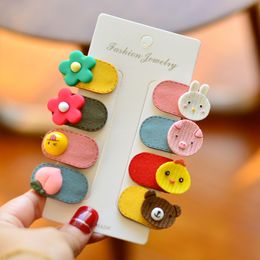 New Velvet Suede Kid 3.2cm Hairpins 1pcs/set Hair Clips For Girls Toddlers Rabbit Knitting Flower Barrettes Girls Hair Accessories