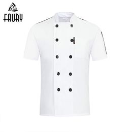 Chef Jacket Uniform Professional Veste De Cuisine Wholesale Custom Kitchen Hotel Sushi Men Women Canteen Party Wear Barber Shop