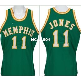 Vintage 21ss Memp #11 Wil Jones 1972-74 Home RETRO Mesh fabric Full embroidery Size S-4XL or custom any name or number College jersey