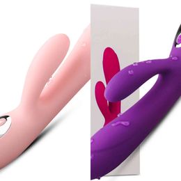NXY Vibrators DRAIMIOR Rabbit for Woman Clitoris Vaginal Warm Dildo 10 Speed medical silicone USB Charging Adult Sex Toys 1119