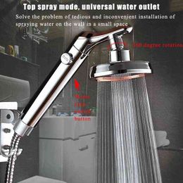 Bathroom Shower Head Hand ShowerAdjustable Shower Head High Pressure Water Saving One Button To Stop Water Shower Heads H1209
