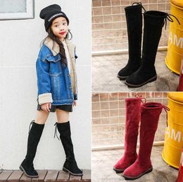 Boots Girls Knee-high Long Fashion Princess Edition Children's Tall Snow 2022 Children High Kids Shoes Bota Kid Sneakers Y2210