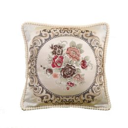 European Pillows Case Cover For Sofa Cushions Floral Designer Covers Velvet Decorative Modern 48x48cm