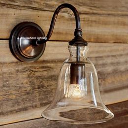 Wall Lamp Anti-brass Vintage Retro Lights Lamps Bar Edison Bulb Fixture Clear Glass Ac90-260v Novelty Lightings For Kitchen