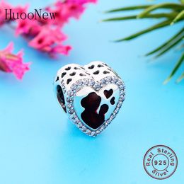 Fit Original Pandora Charm Bracelet Authentic 925 Silver Mother's Love Baby Girl Love HeartBead For Making Women Berloque 2020 Q0531