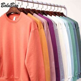 BOLUBAO Men Solid Colour Sweatshirts Brand Men Casual Hoodies Sweatshirts Street Hip Hop Harajuku Sweatshirts Male 211217