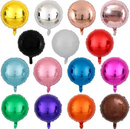 18inch Round Foil Metal Colorful Balloon Baby Shower Wedding Birthday Party Balloons Festive Party Layout Decoration Balloon SN2476