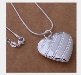 2021 Mixed Order 20pcs/lot 925 silver plated heart pendant necklace fashion Jewellery Valentine's Day gift 20pcs/lot