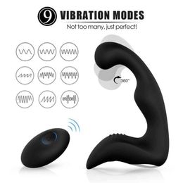 Anal toys Waterproof Silicone Sex Toy For Men Butt Plug Prostate Massage Wireless Remote Control G Spot Gay Toys Couples 1125