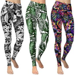 Gossina Sexy Women Leggings Sports Tights Pants Fitness Workout Gym Clothing Nature Theme High-waisted Activewear 211215