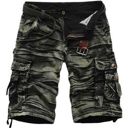 Camouflage Camo Cargo Shorts Men Summer Mens Casual Male Loose Work Man Military Short Pants Plus Size 210716