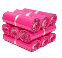 25*35cm (20*30+5cm) Hot pink Courier Bag Multi-function Packaging material Shipping Bags Self-seal Mailbag Plastic Poly Mailing Envelope Bags