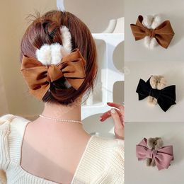 Women Elegant Large Bow Hair Clip Claws Clamps Sweet Hairstyle Holder Hairpins Ladies Hair Accessories