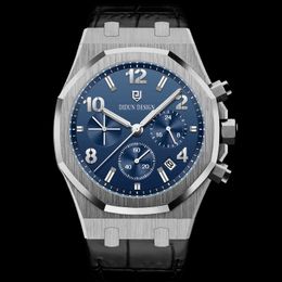 DIDUN 2012 Luxury Steel Men Quartz Watch Male Business Digital Chronograph Sports Wristwatches 30M Waterproof