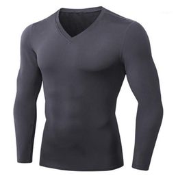 Running Jerseys Basketball Shirt Long Sleeve Outdoor Shirts Mens Plus Fleece V-neck Fitness Quick-drying Long-sleeved T-shirt1